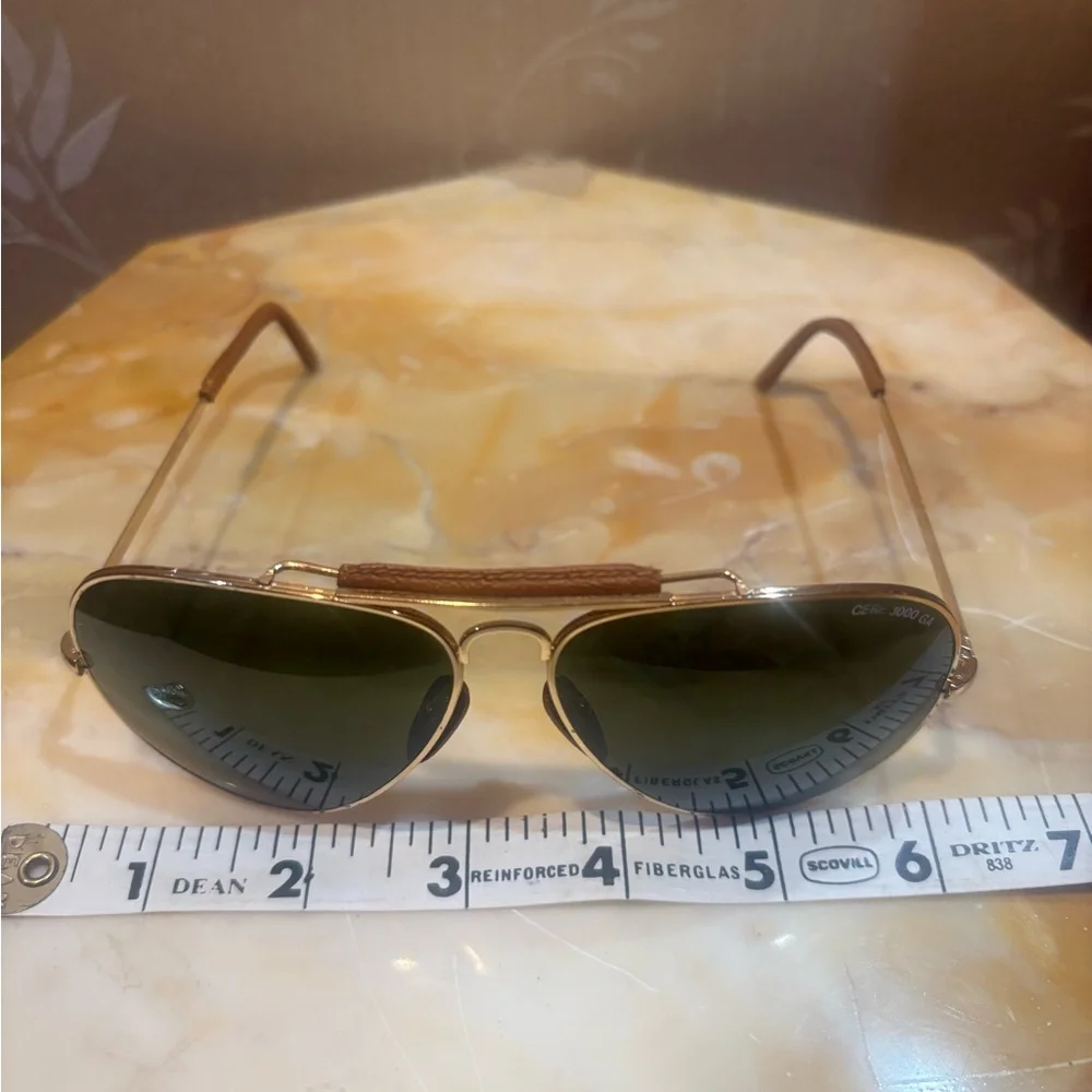 Vintage Cébé Aviator Sunglasses with Green Lenses